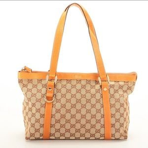 Vintage Gucci Leather & Canvas